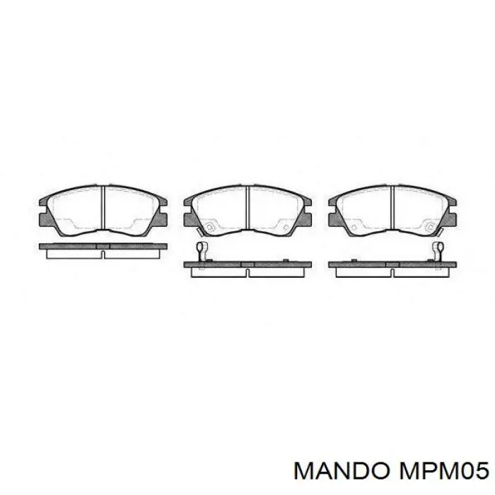 MPM05 Mando Sapatas do freio dianteiras de disco