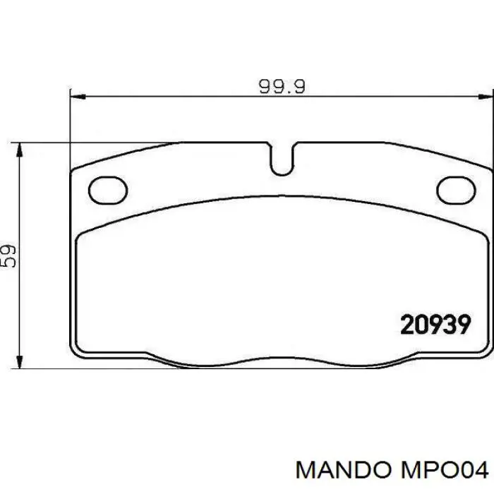 Sapatas do freio traseiras de disco Mando MPO04 preço, a partir de 22,28 USD