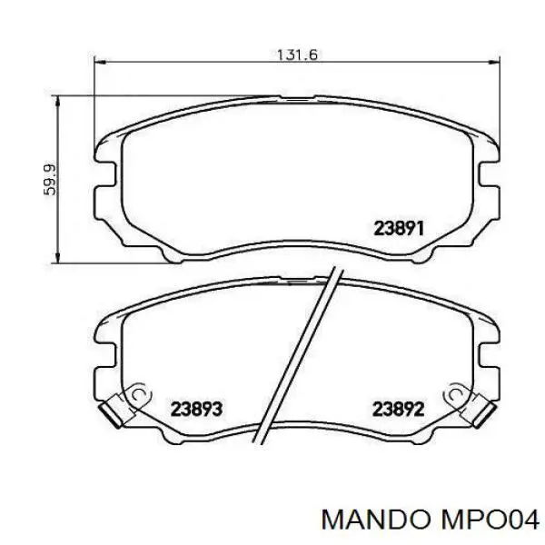Compre MPO04 Mando Sapatas do freio traseiras de disco