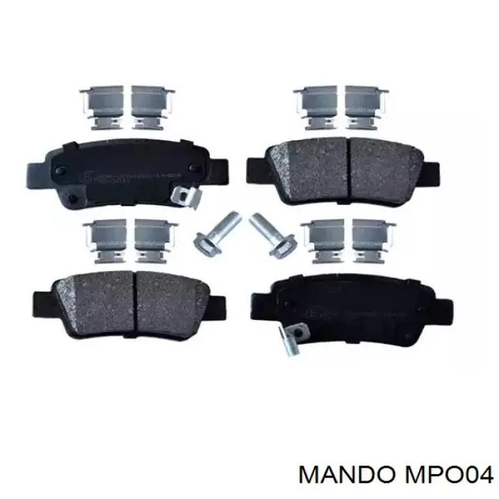 Sapatas do freio traseiras de disco Mando MPO04