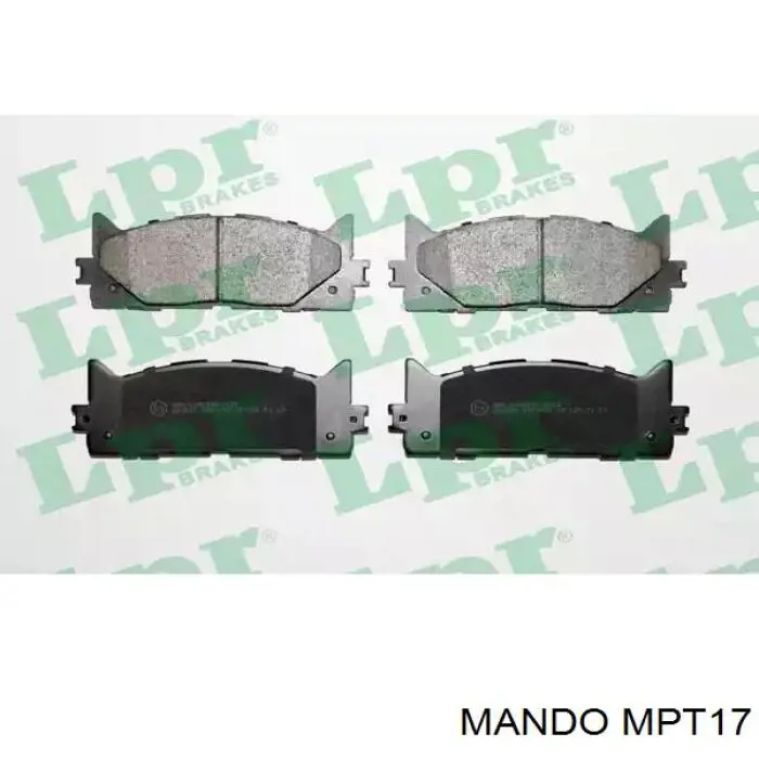MPT17 Mando Sapatas do freio dianteiras de disco