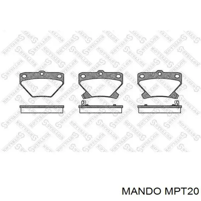 MPT20 Mando Sapatas do freio traseiras de disco