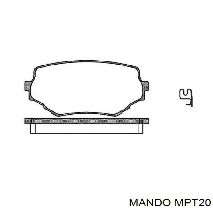 Sapatas do freio traseiras de disco MPT20 Mando