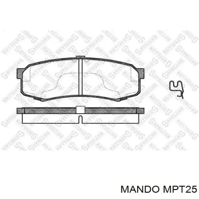 MPT25 Mando Sapatas do freio dianteiras de disco