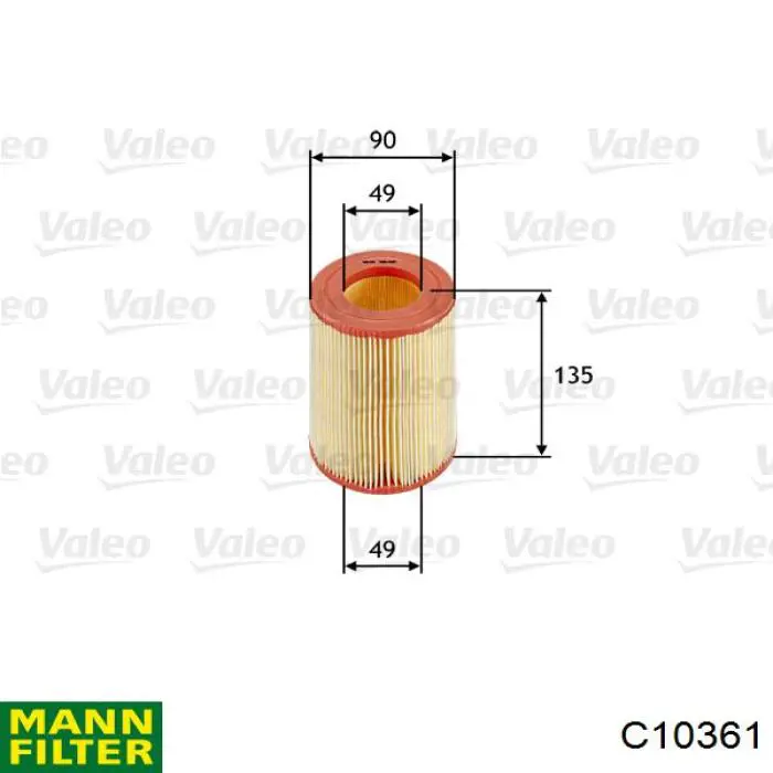 Filtro de ar Mann-Filter C10361 preço, a partir de 9,32 USD