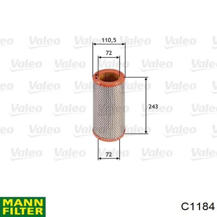 Filtro de ar Mann-Filter C1184 preço, a partir de 10,55 USD