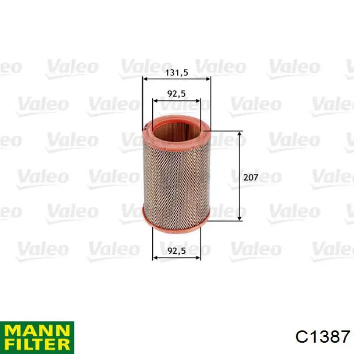 Compre C1387 Mann-Filter Filtro de ar
