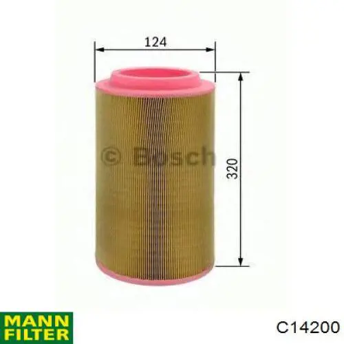 Filtro de ar Mann-Filter C14200 preço, a partir de 17,37 USD
