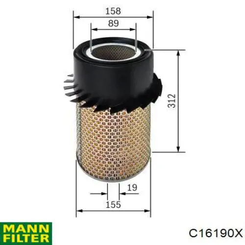 Compre C16190X Mann-Filter Filtro de ar