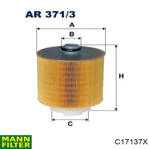 Compre C17137X Mann-Filter Filtro de ar