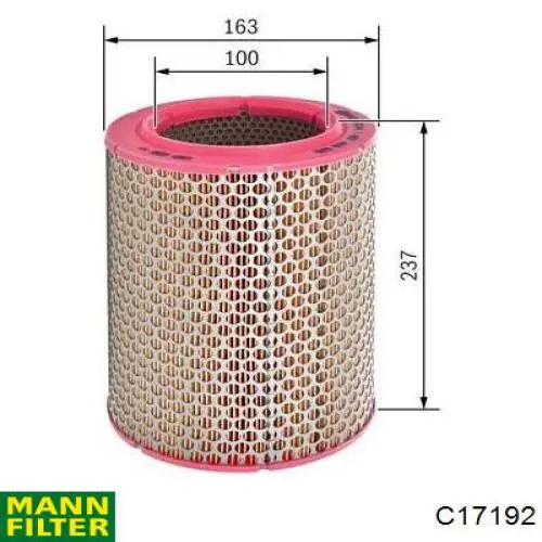 Filtro de ar Mann-Filter C17192 preço, a partir de 15,04 USD