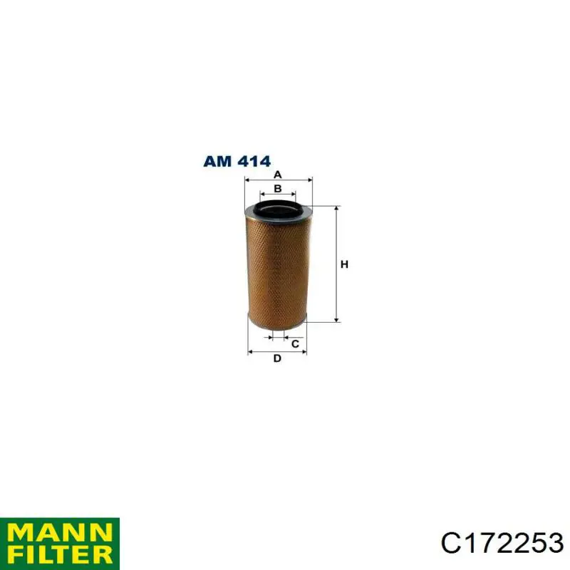 Compre C172253 Mann-Filter Filtro de ar