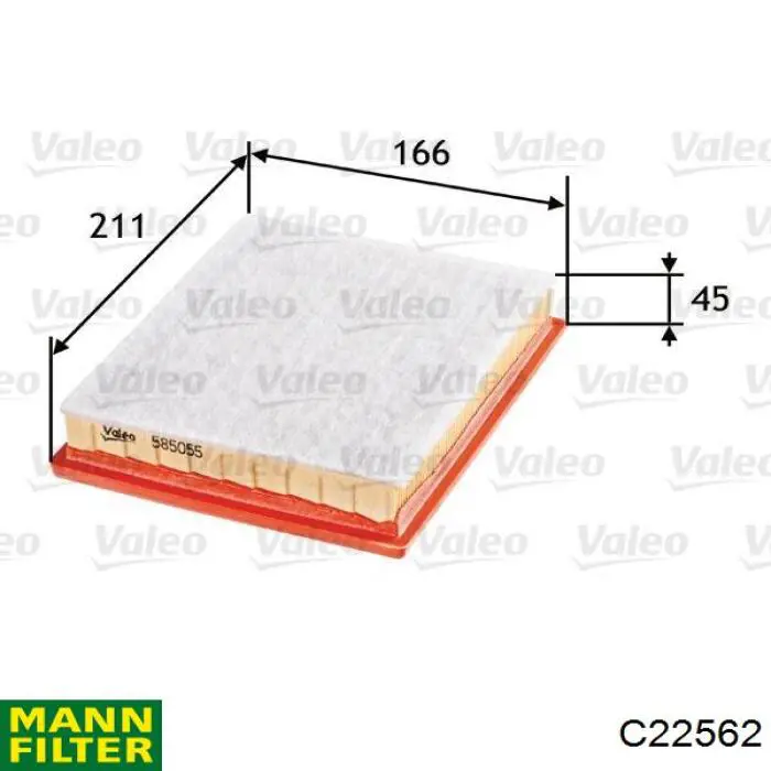 Filtro de ar Mann-Filter C22562 preço, a partir de 5,42 USD