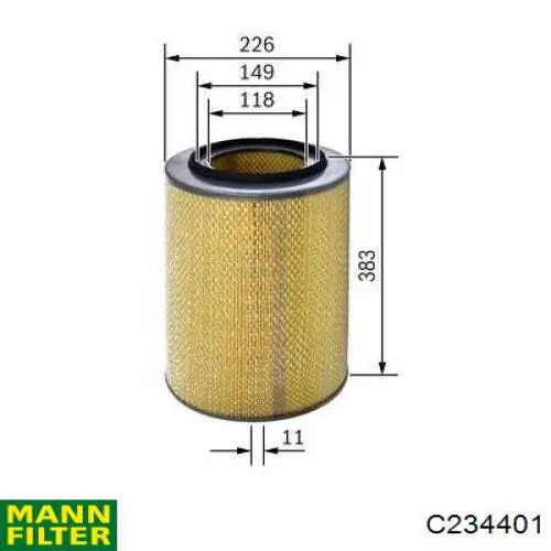 Compre C234401 Mann-Filter Filtro de ar
