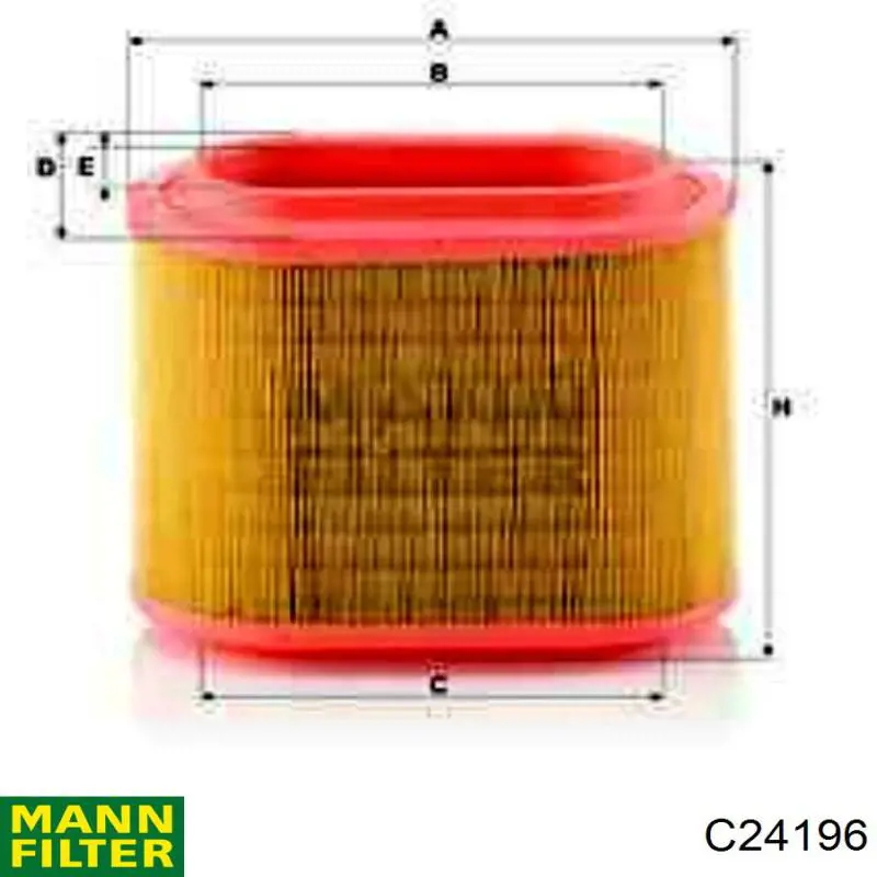 Filtro de ar Mann-Filter C24196 preço, a partir de 23,97 USD