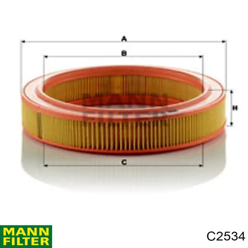 Filtro de ar Mann-Filter C2534 preço, a partir de 7,62 USD