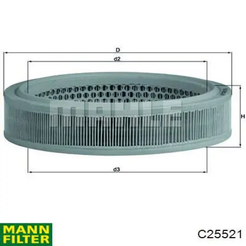 Filtro de ar Mann-Filter C25521 preço, a partir de 8,39 USD