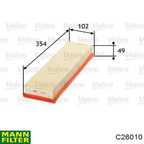 Compre C26010 Mann-Filter Filtro de ar