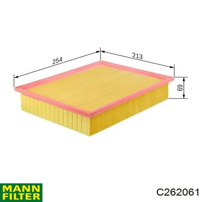 Filtro de ar Mann-Filter C262061 preço, a partir de 10,85 USD