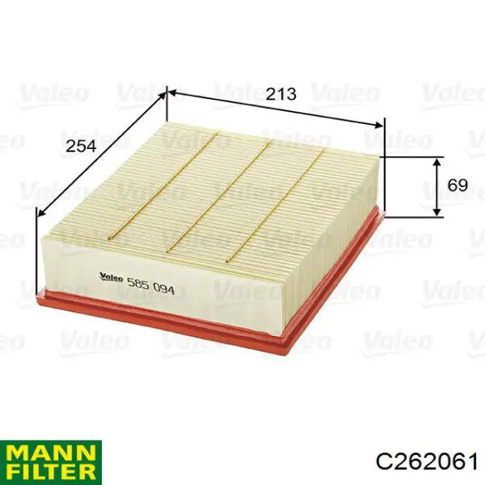 Compre C262061 Mann-Filter Filtro de ar
