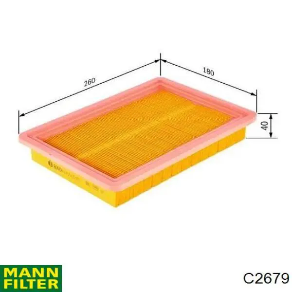 Filtro de ar Mann-Filter C2679 preço, a partir de 9,29 USD