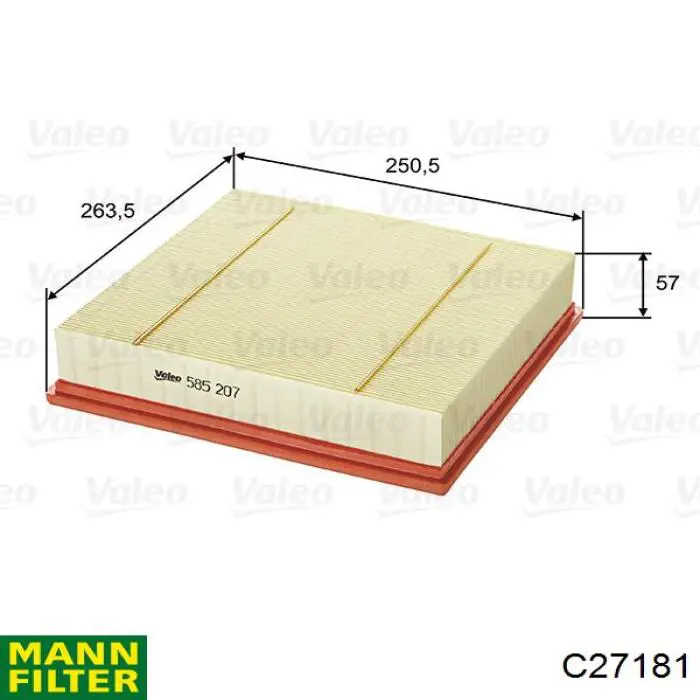 Filtro de ar Mann-Filter C27181 preço, a partir de 11,90 USD