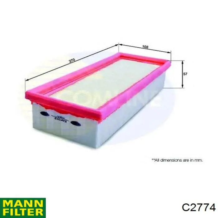 Compre C2774 Mann-Filter Filtro de ar