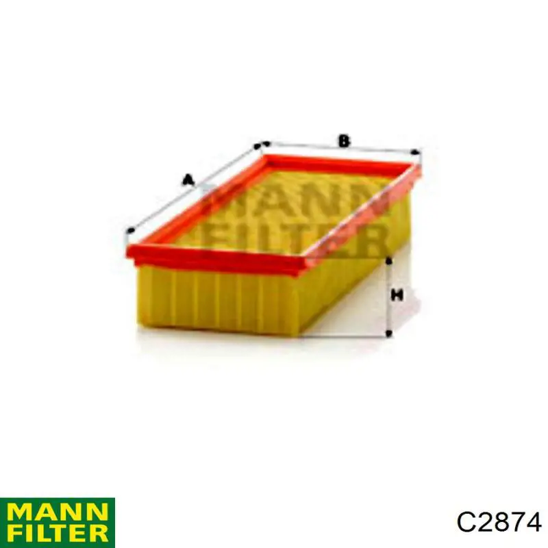 Filtro de ar Mann-Filter C2874 preço, a partir de 6,04 USD