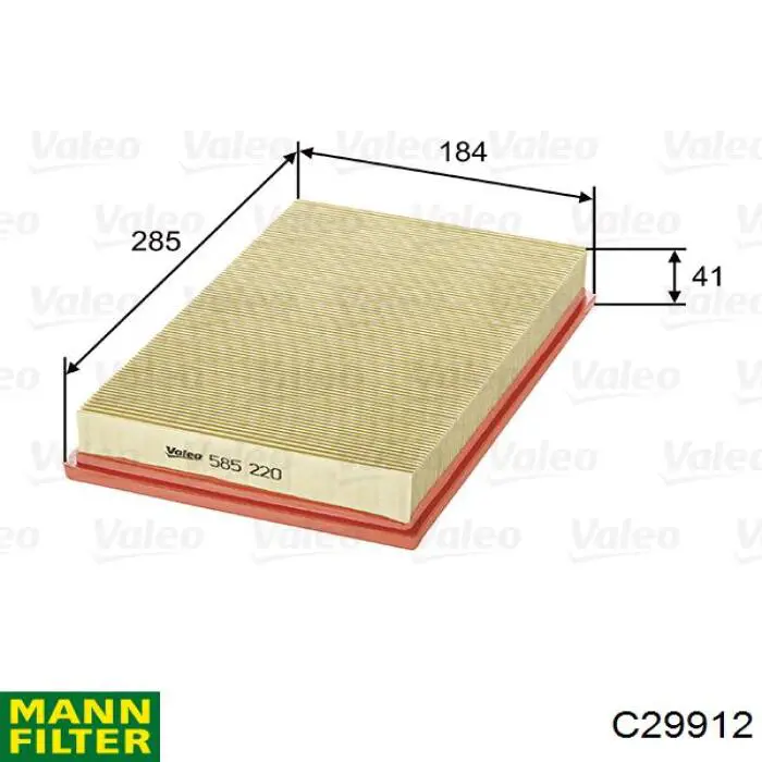 Filtro de ar Mann-Filter C29912 preço, a partir de 9,65 USD