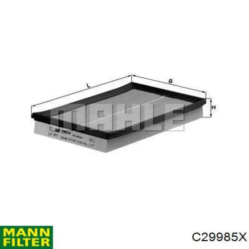 Filtro de ar C29985X Mann-Filter