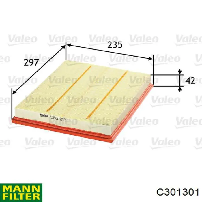 Filtro de ar Mann-Filter C301301 preço, a partir de 10,99 USD