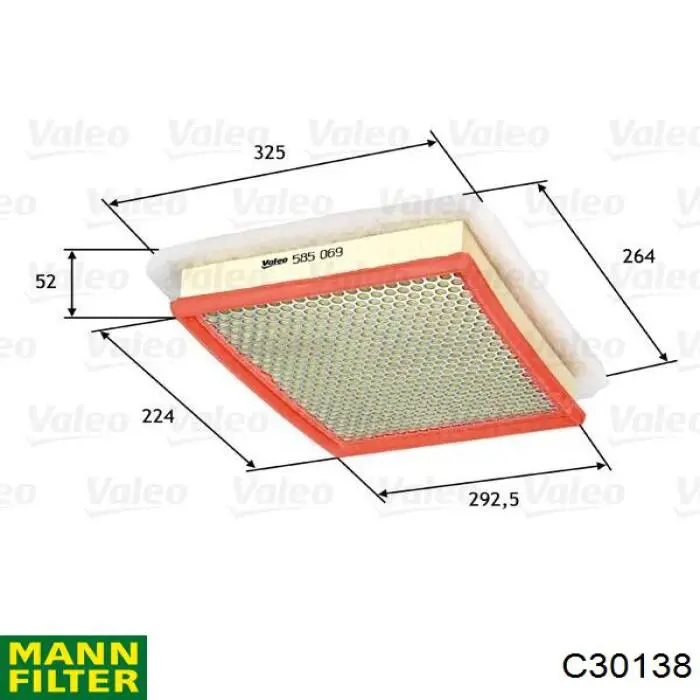 Compre C30138 Mann-Filter Filtro de ar