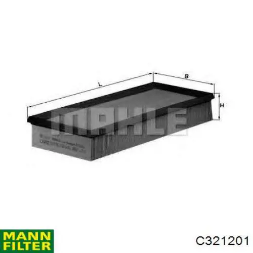 Compre C321201 Mann-Filter Filtro de ar