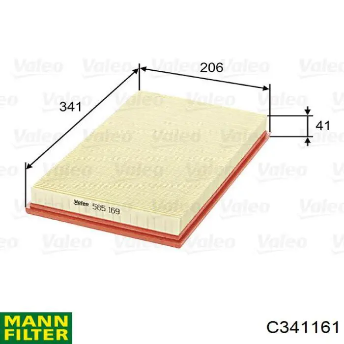 Filtro de ar Mann-Filter C341161 preço, a partir de 8,41 USD