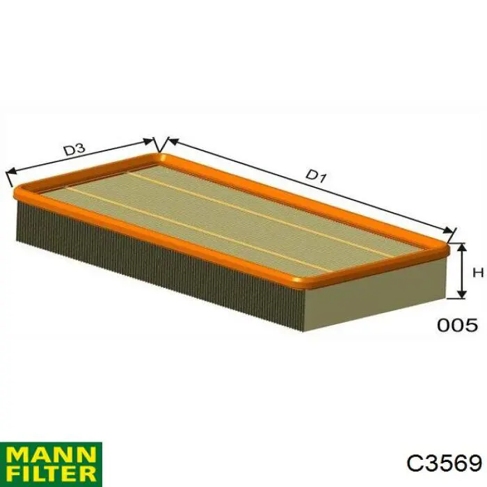 Filtro de ar Mann-Filter C3569 preço, a partir de 10,47 USD