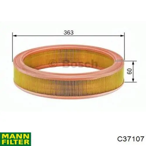 Filtro de ar Mann-Filter C37107 preço, a partir de 16,05 USD