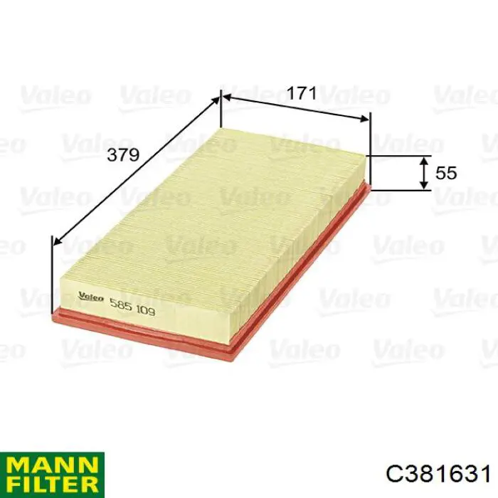 Filtro de ar Mann-Filter C381631 preço, a partir de 12,23 USD