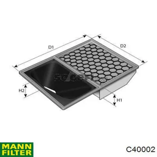 Filtro de ar MAN C40002 preço, a partir de 18,48 USD