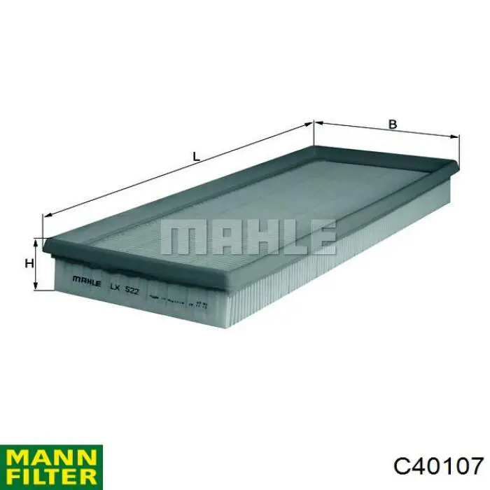 Compre C40107 Mann-Filter Filtro de ar