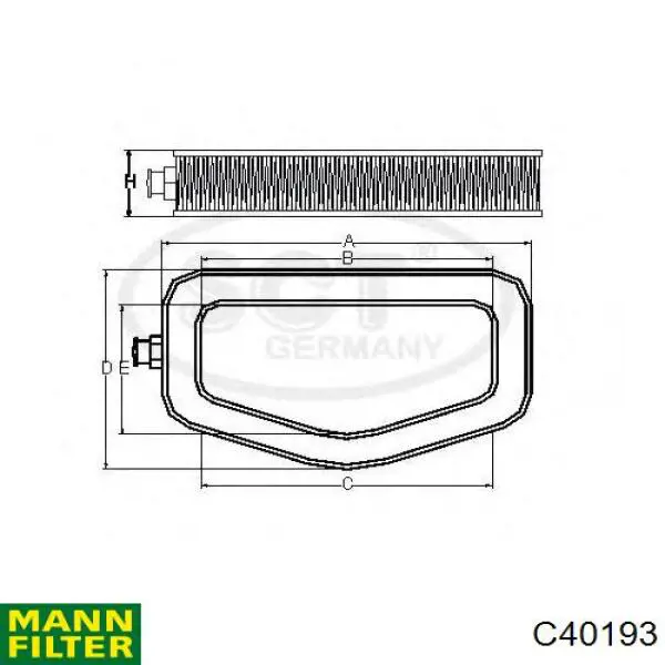 Filtro de ar Mann-Filter C40193 preço, a partir de 42,28 USD
