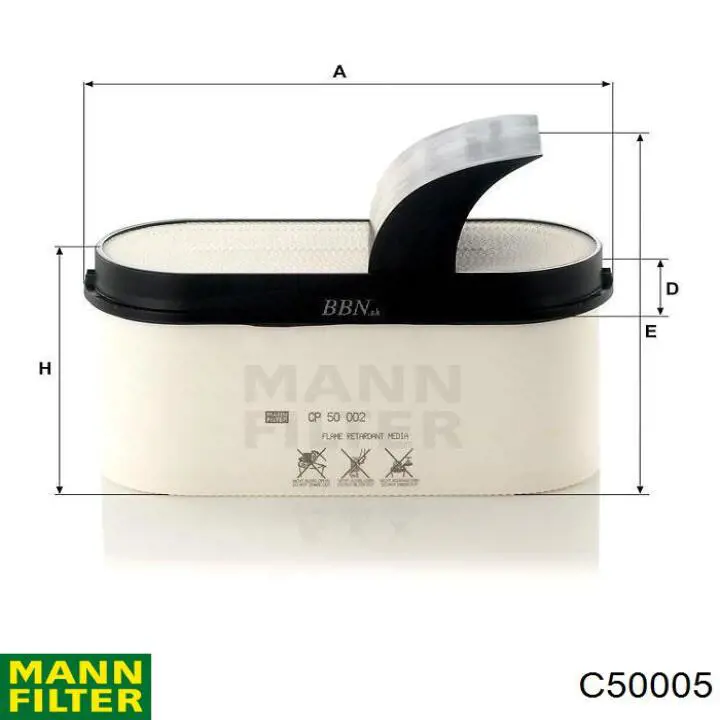 Filtro de ar Mann-Filter C50005 preço, a partir de 106,10 USD
