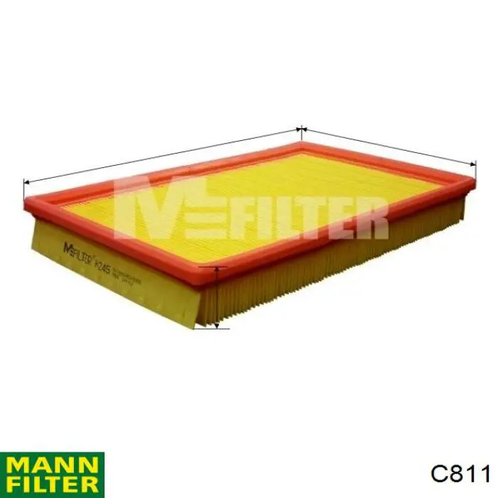 Filtro de ar do compressor de bombeio (de amortecedores) Mann-Filter C811 preço, a partir de 19,16 USD
