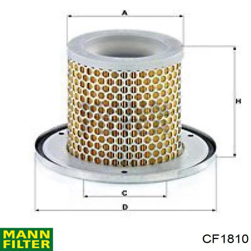 Filtro de ar de bomba de fornecimento de ar secundário Mann-Filter CF1810 preço, a partir de 49,16 USD