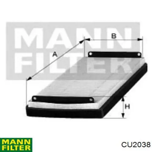 Filtro de salão Mann-Filter CU2038 preço, a partir de 18,12 USD