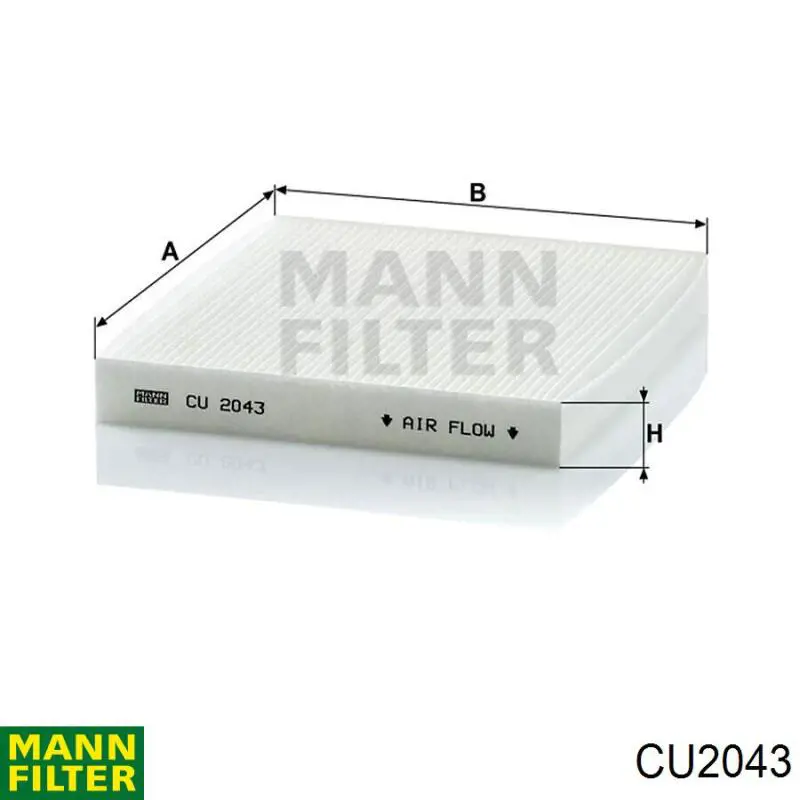 Filtro de salão Mann-Filter CU2043 preço, a partir de 8,49 USD