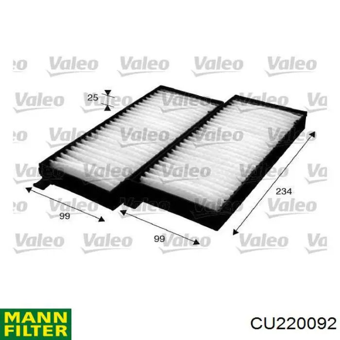 Compre CU220092 Mann-Filter Filtro de salão