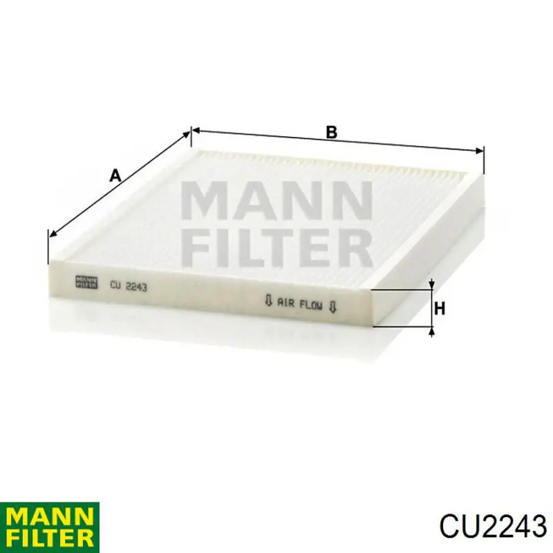 Filtro de salão Mann-Filter CU2243 preço, a partir de 9,03 USD