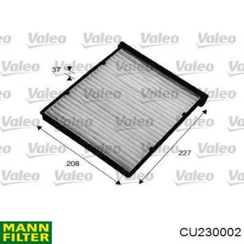 Filtro de salão Mann-Filter CU230002 preço, a partir de 13,73 USD