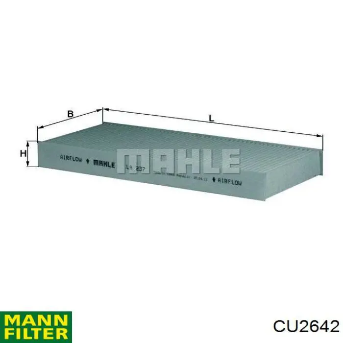 Filtro de salão Mann-Filter CU2642 preço, a partir de 9,80 USD