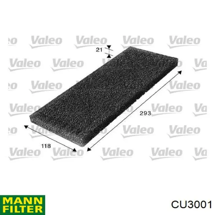 Filtro de salão Mann-Filter CU3001 preço, a partir de 12,00 USD